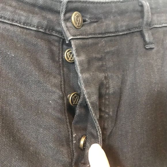 Zanerobe  Slingshot Denimo Black Button Fly Distressed Denim Jogger 32 - Picture 3 of 16